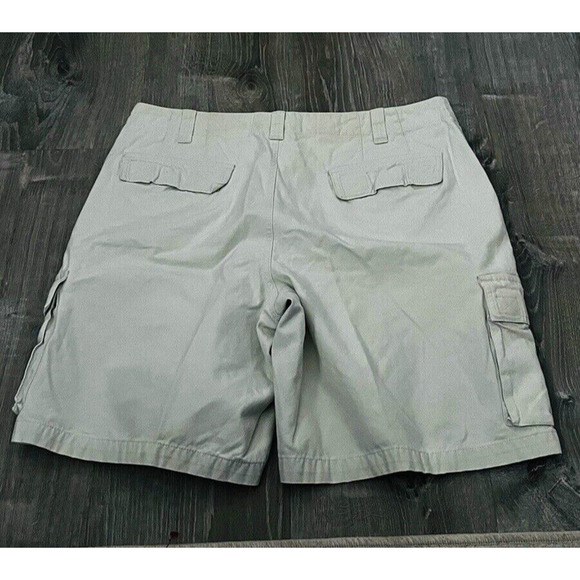 Eddie Bauer Shorts Mens 38 Large Off White Cargo Zip Pockets Outdoor Hike 38x10 - Picture 2 of 4